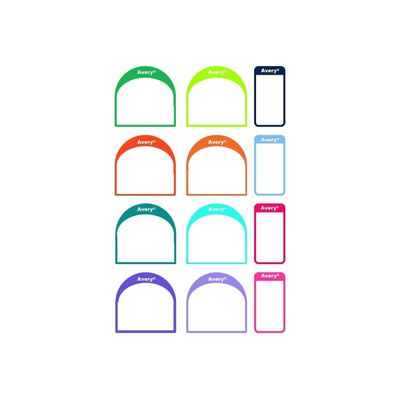 5014702133411-Avery - 12 Étiquettes pour chaussures couleurs assorties-Avant-0