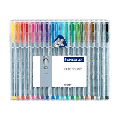 0000000044189-STAEDTLER triplus 334 - Pack de 20 feutres fins - 0.3 mm - couleurs assorties-Avant-2