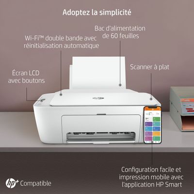 0194441902518-HP Deskjet 2710E All-in-One - imprimante multifonction jet d'encre couleur A4 - Wifi, Bluetooth, USB, éli--5