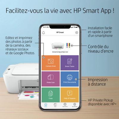 0194441902518-HP Deskjet 2710E All-in-One - imprimante multifonction jet d'encre couleur A4 - Wifi, Bluetooth, USB, éli--6