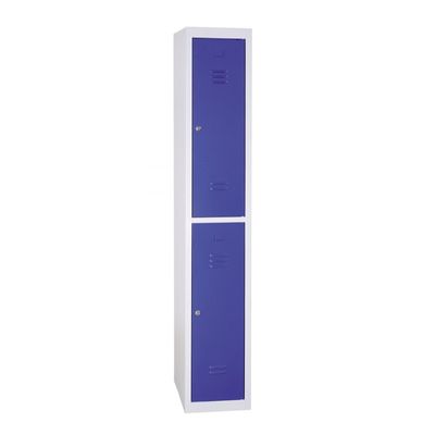 3700339889112-Vestiaire 2 casiers (à monter) - colonne de départ - H180 x L30 x P50 cm - gris/bleu--0