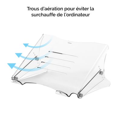 0043859752737-Fellowes Clarity - Support pour ordinateur portable transparent - réglable en hauteur - avec fentes d'--1