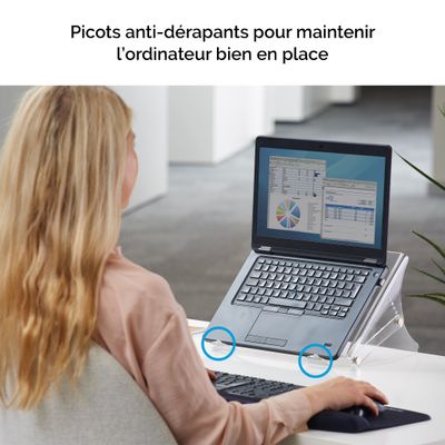 0043859752737-Fellowes Clarity - Support pour ordinateur portable transparent - réglable en hauteur - avec fentes d'--5