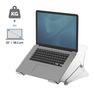 0043859752737-Fellowes Clarity - Support pour ordinateur portable transparent - réglable en hauteur - avec fentes d'--3