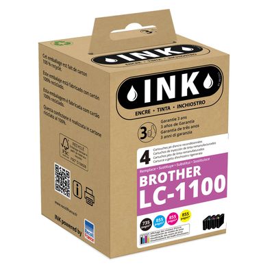 8720282008731-Cartouche compatible Brother LC1100 - pack de 4 - noir, cyan, magenta, jaune - ink--0