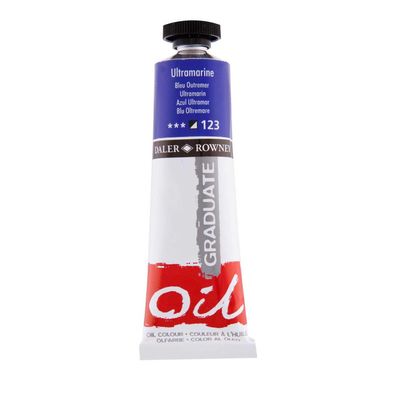50808021-Daler-Rowney Graduate 123 - Peinture à huile - 38 ml - bleu outremer--0