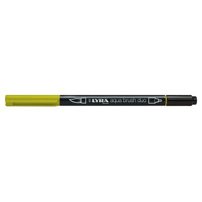 4084900609620-Lyra Aqua Brush Duo - Feutre pinceau double pointe - vert de vessie--0