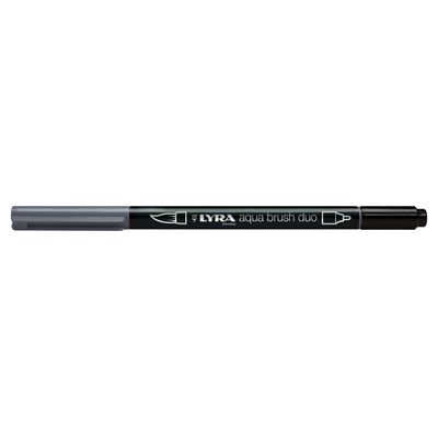 4084900609903-Lyra Aqua Brush Duo - Feutre pinceau double pointe - gris foncé froid--0
