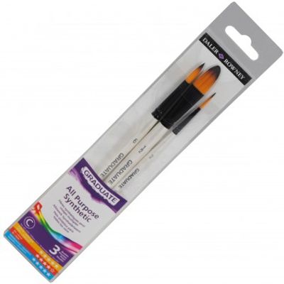 5011386081892-Daler-Rowney Graduate - Pack de 3 pinceaux - n°6, 1/2 et 2 - poil synthétique--0