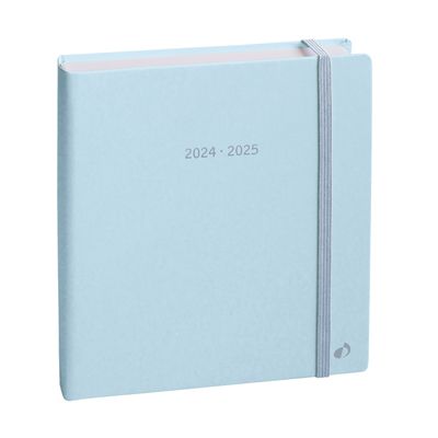 3371010461097-Agenda à élastique Pastel - 1 jour par page - 16 mois - 16 x 16 cm - bleu clair - Quo Vadis--0
