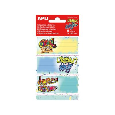 8410782184447-Apli Grafitis - 9 Étiquettes scolaires - 36 x 81 mm--0