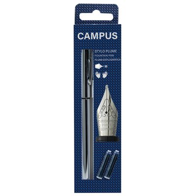 0404000088257-Ink - Stylo plume Campus + 2 cartouches - pointe moyenne--0