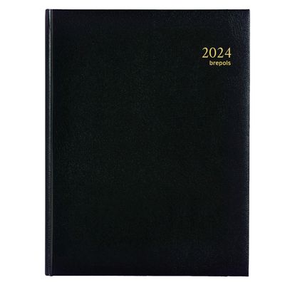 5412303005234-Agenda Lima Timing - 1 semaine sur 2 pages - 17 x 22 cm - noir - Brepols--0
