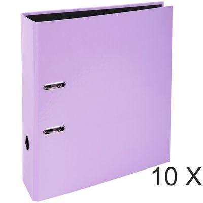 3130632535650-Exacompta Aquarel Prem'Touch - 10 Classeurs à levier - Dos 80 mm - A4 - mauve--0