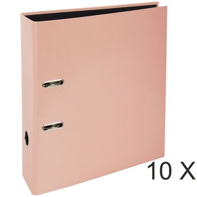 3130632535674-Exacompta Aquarel Prem'Touch - 10 Classeurs à levier - Dos 80 mm - A4 - corail--0