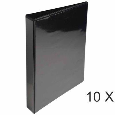 3130632518264-Exacompta Kreacover - 10 Classeurs 2 anneaux personnalisable - Dos 47 mm - A4 Maxi - noir - 3 poches ex--0