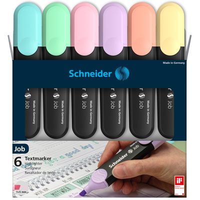 4004675135964-Schneider Job Pastel - Pack de 6 surligneurs - couleurs assorties--1