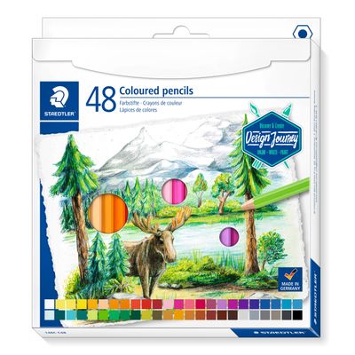 4007817052235-STAEDTLER Design Journey - 48 Crayons de couleur - couleurs assorties--0