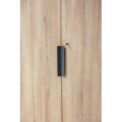 3483601088795-Armoire haute ARCADE -  L81 x H184 x P45 - 2 portes - chêne/anthracite--2