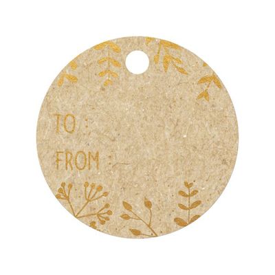 3329686170768-Clairefontaine - 12 Étiquettes cadeau kraft - rond - 8 x 16 cm--0