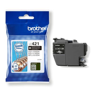 4977766810364-Brother LC421 - noir - cartouche d'encre originale--2