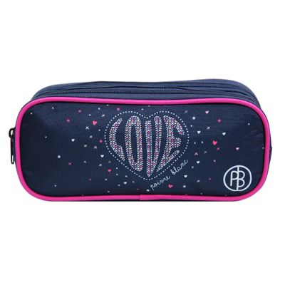 3666311001388-Trousse rectangulaire Poivre Blanc - 2 compartiments - bleu - Bagtrotter--0