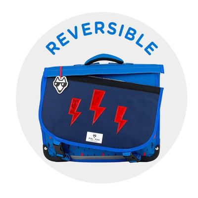 3663842007339-Cartable Wonder Fox Blue 38 cm - 2 compartiments - rabat réversible - Pol Fox--2