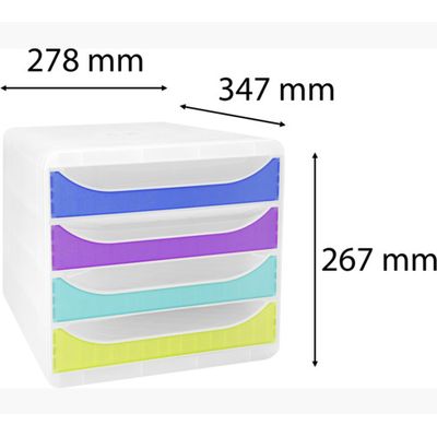 9002493424982-Exacompta Chromaline BigBox - Module de classement 4 tiroirs - arlequin--2