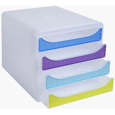 9002493424982-Exacompta Chromaline BigBox - Module de classement 4 tiroirs - arlequin--3