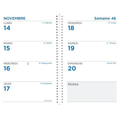 3371010477739-Agenda à spirale Toscana Maxiweek - 1 semaine sur 2 pages - 10 x 15 cm - noir - Quo Vadis--1
