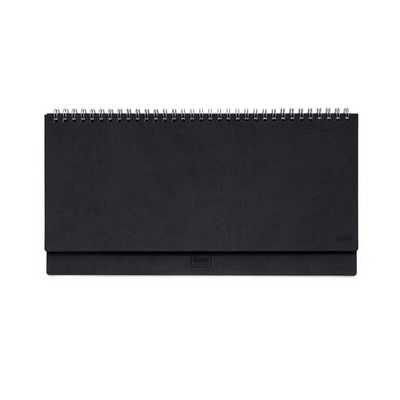 8054117625917-Agenda à spirale Colours Collection - planificateur de bureau - 1 semaine par page - 29 x 15 cm - noir--0
