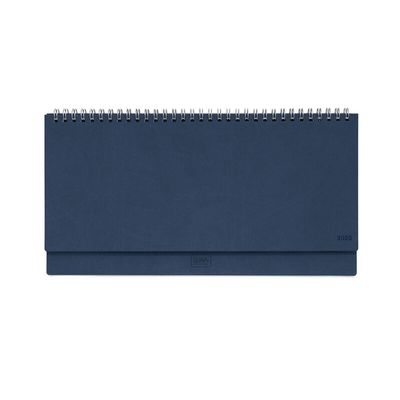 8054117625931-Agenda à spirale Colours Collection - planificateur de bureau - 1 semaine par page - 29 x 15 cm - bleu--0