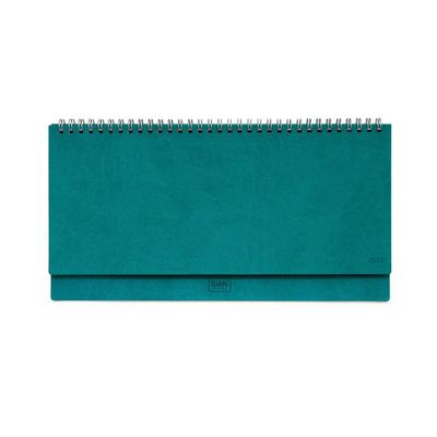 8054117625948-Agenda à spirale Colours Collection - planificateur de bureau - 1 semaine par page - 29 x 15 cm - bleu--0