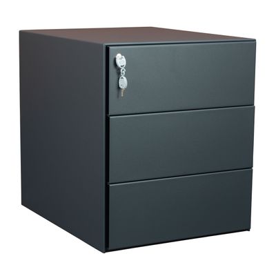 3700339991921-Caisson mobile métallique monobloc – 3 tiroirs - Anthracite--0