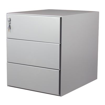 3700339991976-Caisson mobile métallique monobloc – 3 tiroirs - Silver--0