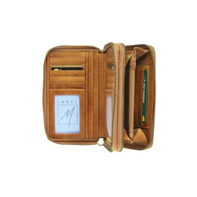 5413082210192-Porte-monnaie double fermeture éclair Savannah - cognac - label M--1