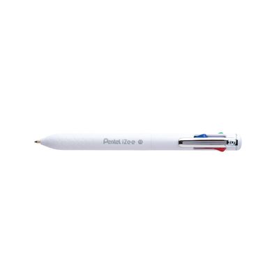 0884851059635-Pentel iZee - Stylo à bille 4 couleurs corps blanc - noir, rouge, bleu, vert - 0,7 mm--0