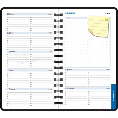 3660942076029-Agenda Lady Color Design - 1 semaine sur 2 pages - 9 x 16 cm - disponible dans différentes couleurs - --2
