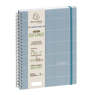 3660942081320-Agenda Casual - 1 semaine sur 2 pages - 16 mois - 15 x 21 cm - bleu clair - Exacompta--1