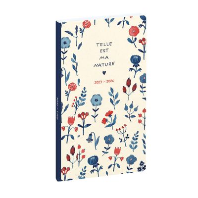 3660942080095-Agenda Green by Julie Adore - 1 semaine sur 2 pages - 16 mois  - 9 x 16 cm - bleu - Exacompta--0