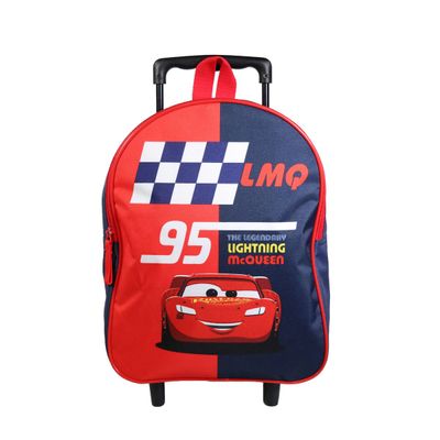 3666311014517-Sac maternelle à roulettes Cars - 1 compartiment - multicolore - Bagtrotter--0