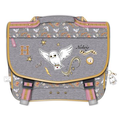 3661507523804-Cartable Harry Potter Hedwig 38 cm - 2 compartiments - violet pastel - Kid'Abord--0