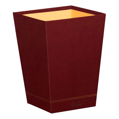 3037921946190-RHODIA Rhodiarama - Corbeille à papier - lie de vin - en polyuréthane--0