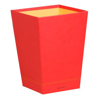 3037923189236-RHODIA Rhodiarama - Corbeille à papier - coquelicot - en polyuréthane--0