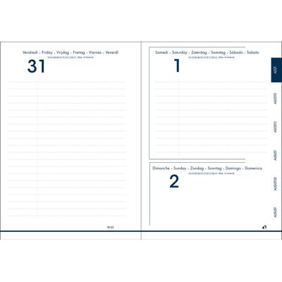 3371010477647-Agenda Galaxy - 1 jour par page - 10 x 15 cm - rose irisé - Quo Vadis--1