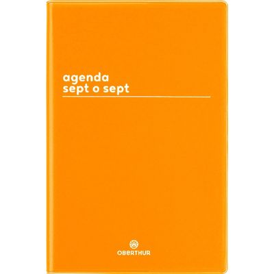 3664447149523-Agenda Boréal Sept O Sept - 1 semaine sur 2 pages - 10 x 15 cm - moutarde - Oberthur--0