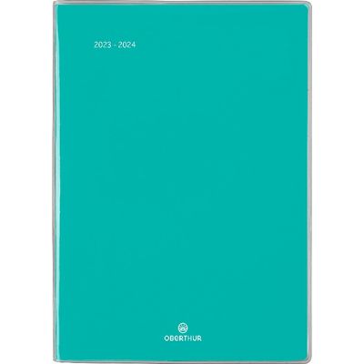 3664447146393-Agenda Colorside - 1 semaine sur 2 pages - 15,5 x 21,5 cm - vert - Oberthur--0