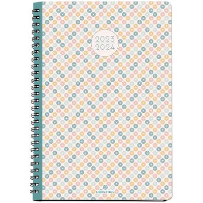 3664447146225-Agenda à spirale Graphik 25 - 1 semaine sur 2 pages - Ethnic - Oberthur--0