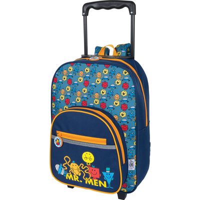 3664447149516-Petit Sac à dos à roulettes Monsieur Madame - 1 compartiment - mr men - Oberthur--0