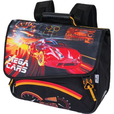 3664447148427-Cartable Megacars / Megabikes - 38 cm - 2 compartiments - 2 modèles disponibles - Oberthur--1